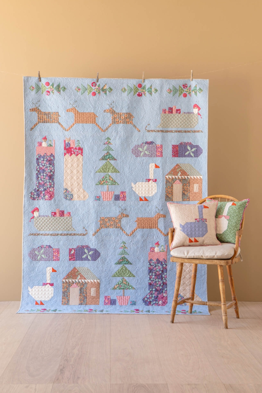 Tilda Patchwork Stoff Baumwolle - Hibernation - Slumbermouse-Denim